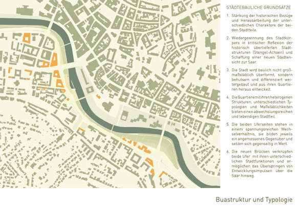 Stadtmitte am Fluss / Städtebauliche Grundsätze