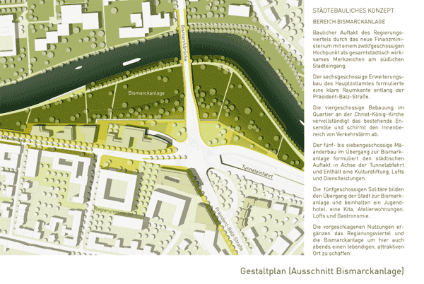 Stadtmitte am Fluss / Städtebauliches Konzept